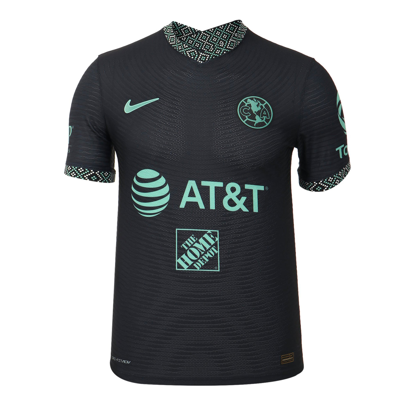 Nike Mens Club America 20222 Dri-FIT ADV Third Match Jersey Black/Teal Front