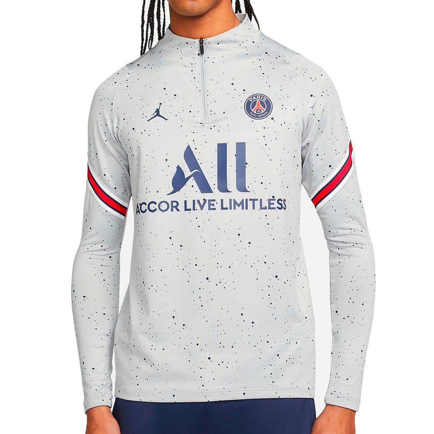 Nike Mens PSG Strike Drill Top 2022 Grey/Navy Front