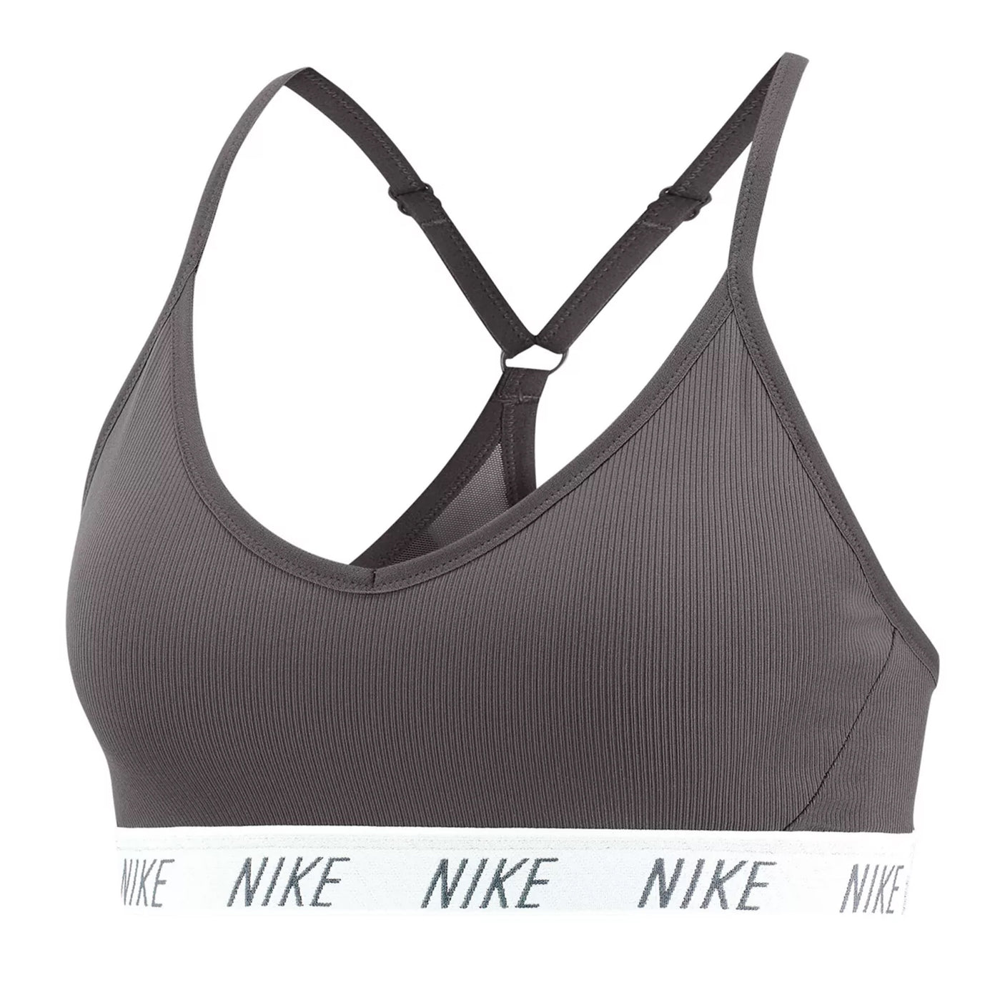 Nike Womens Indy Yoga Sports Bra Grey/White