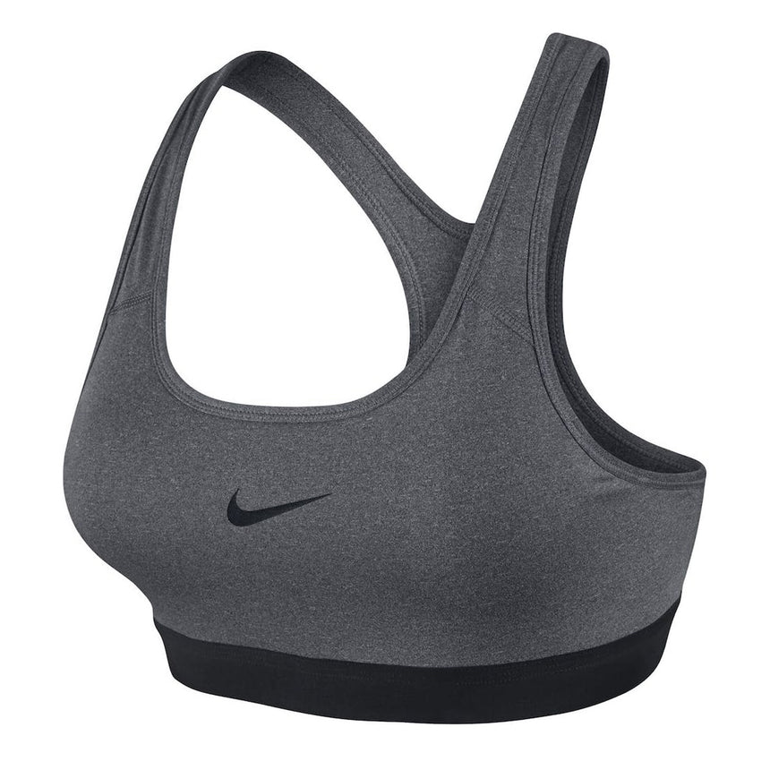 Nike Womens Pro Classic Padded Sports Bra Carbon Heather/Black Front