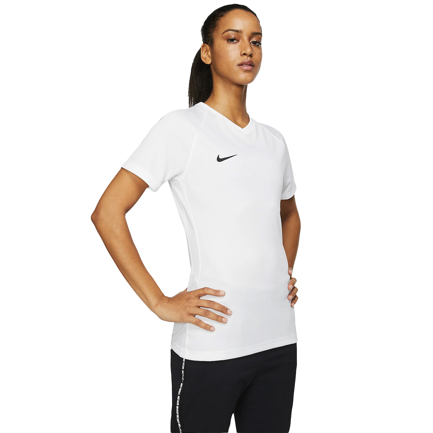 Nike Women's Tiempo Premier Jersey White/Black Model Front