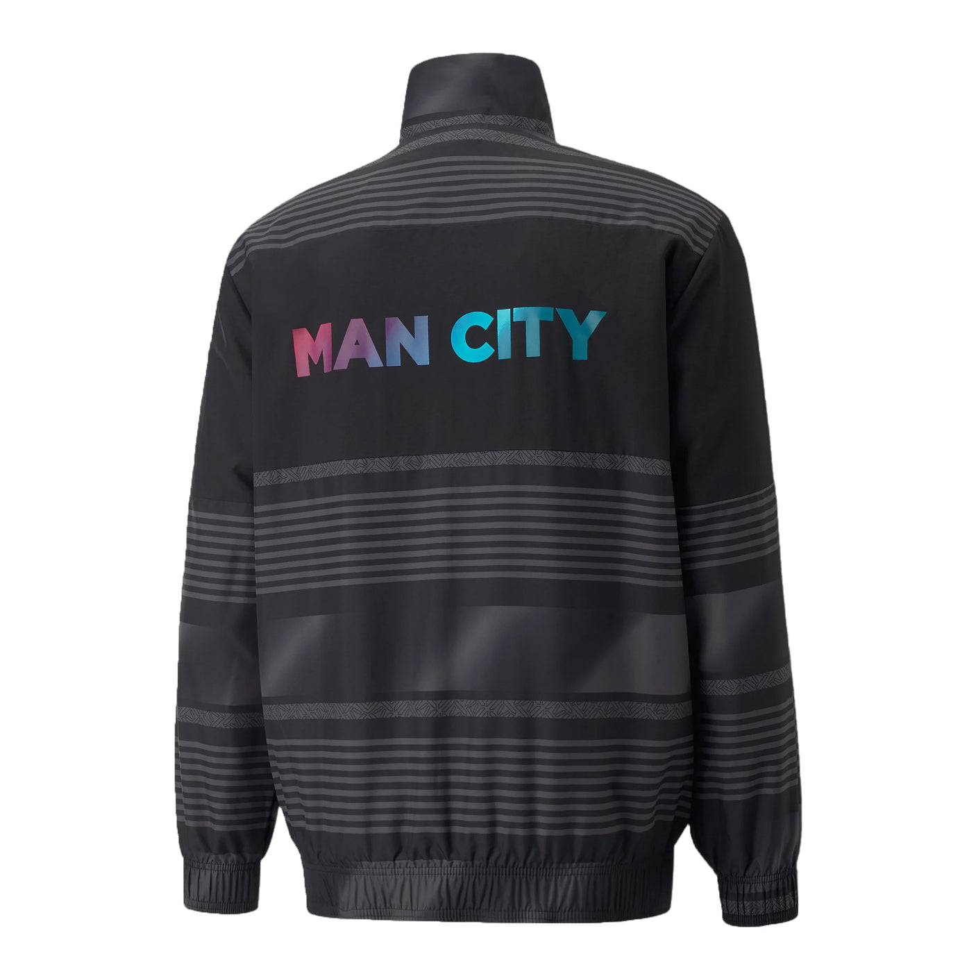 PUMA Mens Manchester City Pre Match Jacket 2022 Black/Noir Back