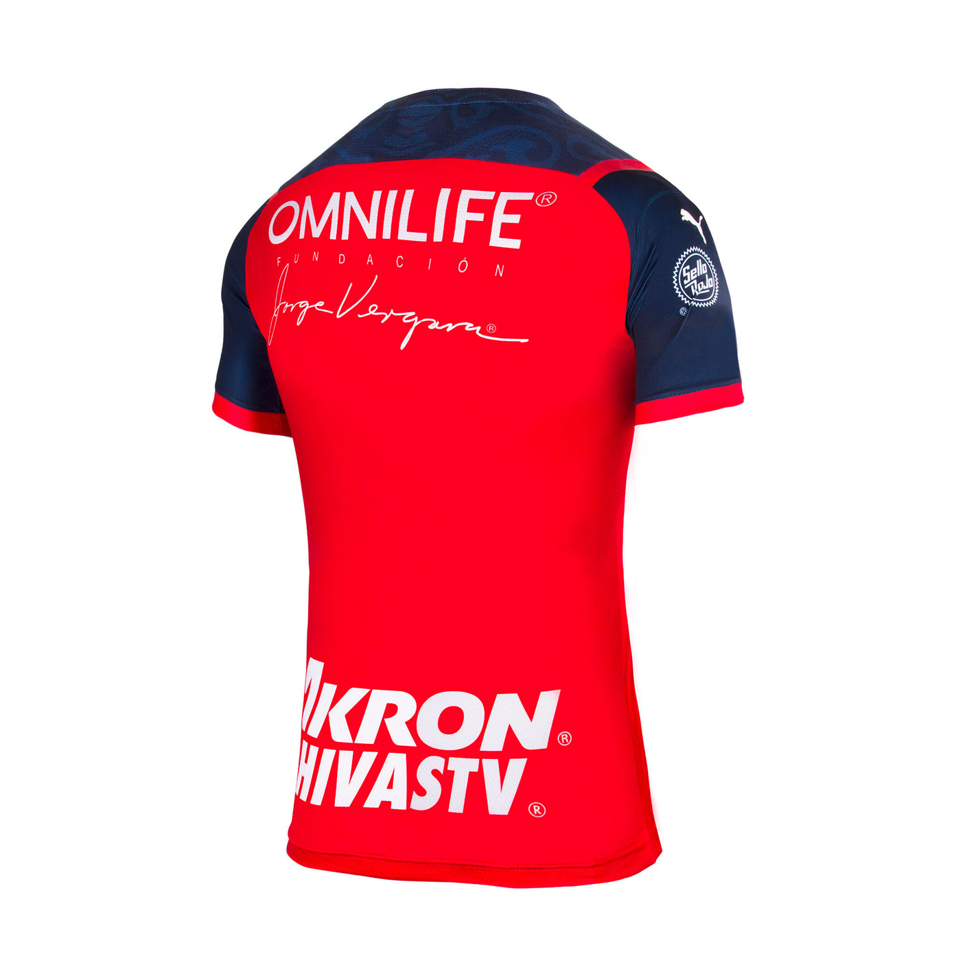 PUMA Womens Chivas Third Jersey 2022 Red/Blue Back