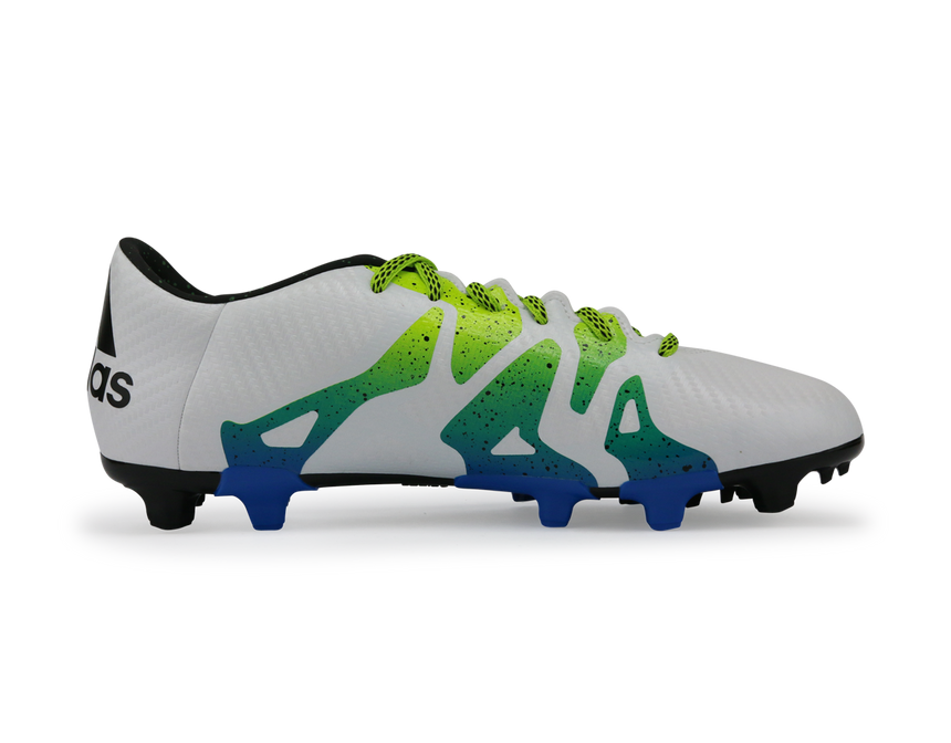 adidas Men's X 15.3 FG/AG White/Core Black/Solar Slime