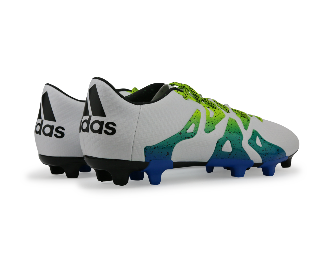 adidas Men's X 15.3 FG/AG White/Core Black/Solar Slime