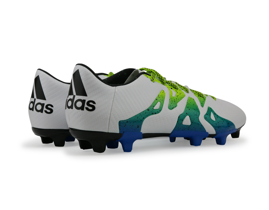 adidas Men's X 15.3 FG/AG White/Core Black/Solar Slime