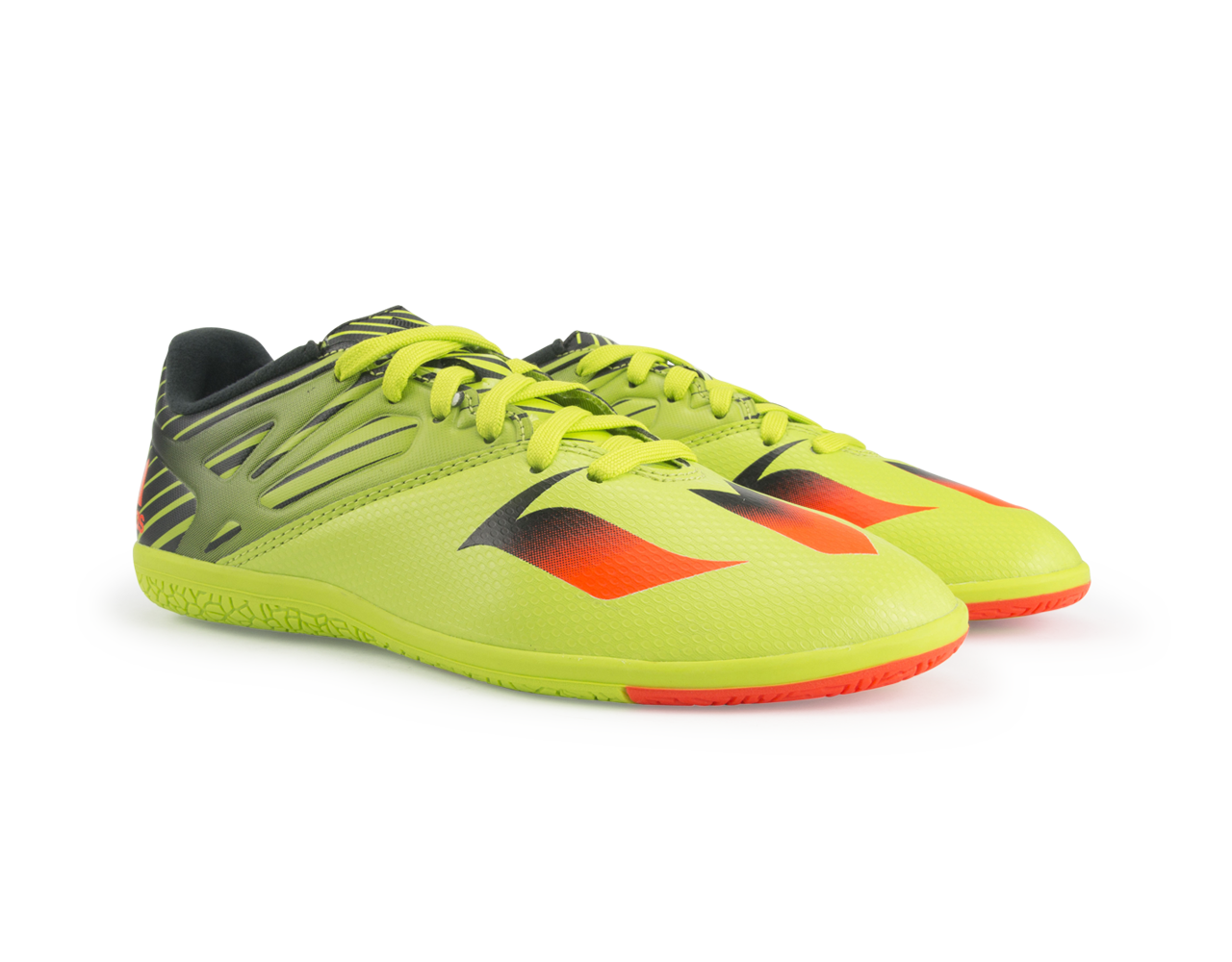 adidas Kids Messi 15.3 Indoor Soccer Shoes Semi Solar Slime/Solar Red/Black