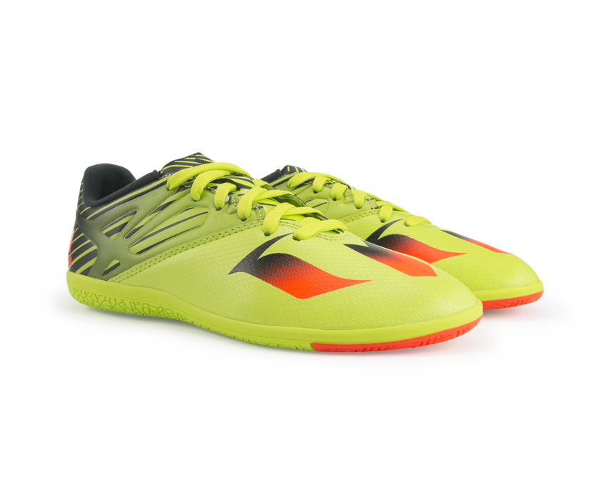 adidas Kids Messi 15.3 Indoor Soccer Shoes Semi Solar Slime/Solar Red/Black