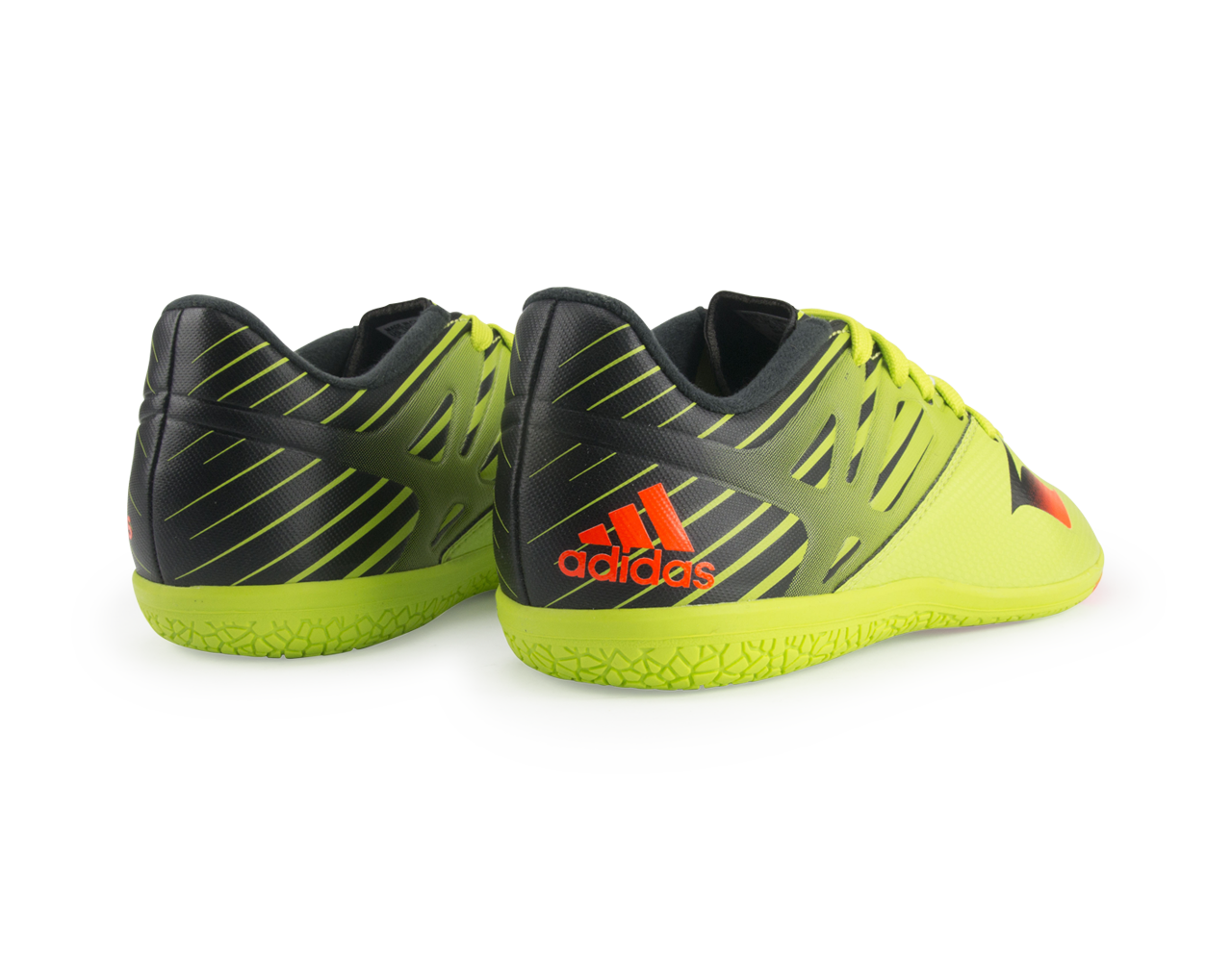 adidas Kids Messi 15.3 Indoor Soccer Shoes Semi Solar Slime/Solar Red/Black