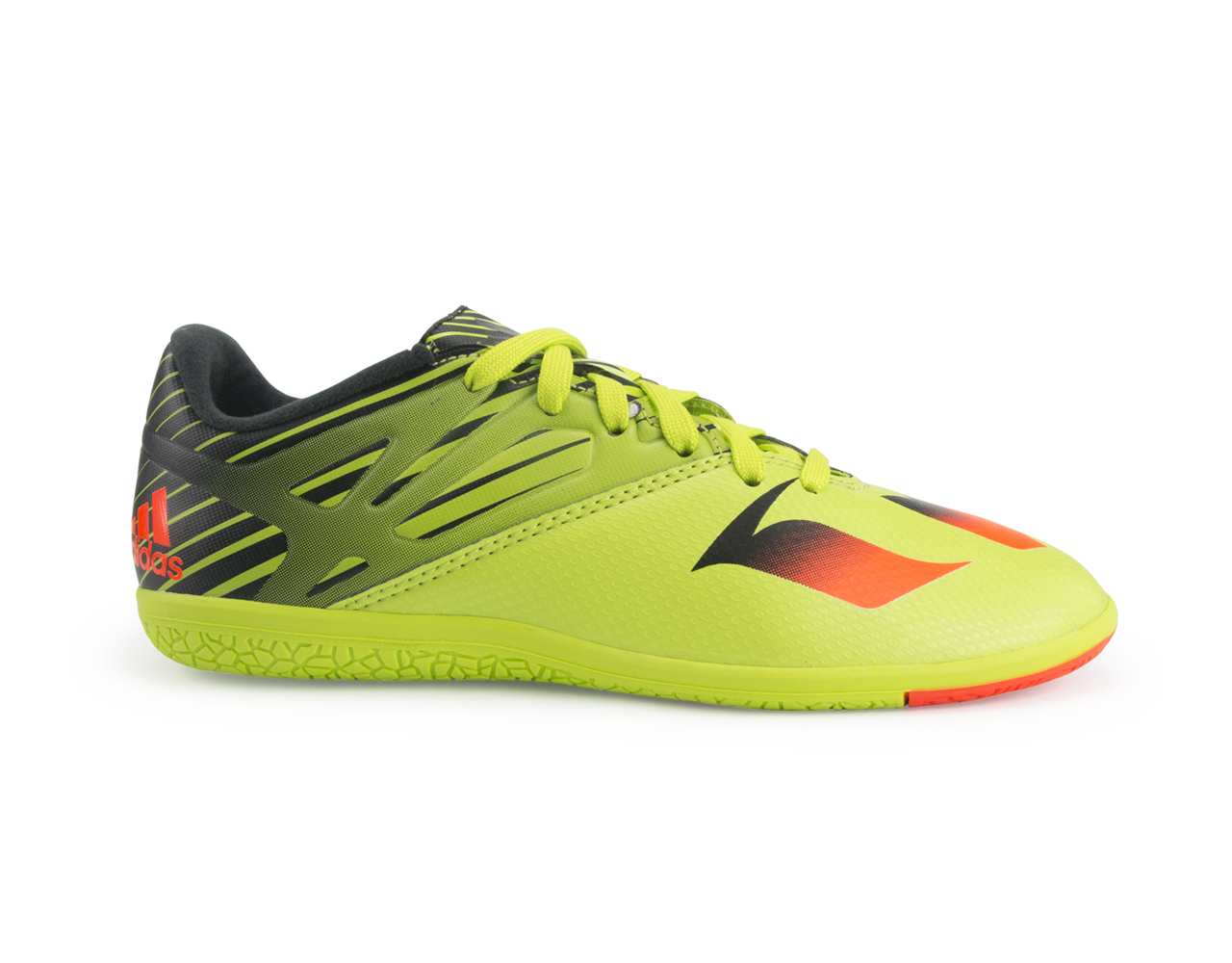 adidas Kids Messi 15.3 Indoor Soccer Shoes Semi Solar Slime/Solar Red/Black