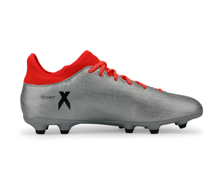 adidas Men's X 16.3 FG Silver Metalic/Core Black/Solar Red