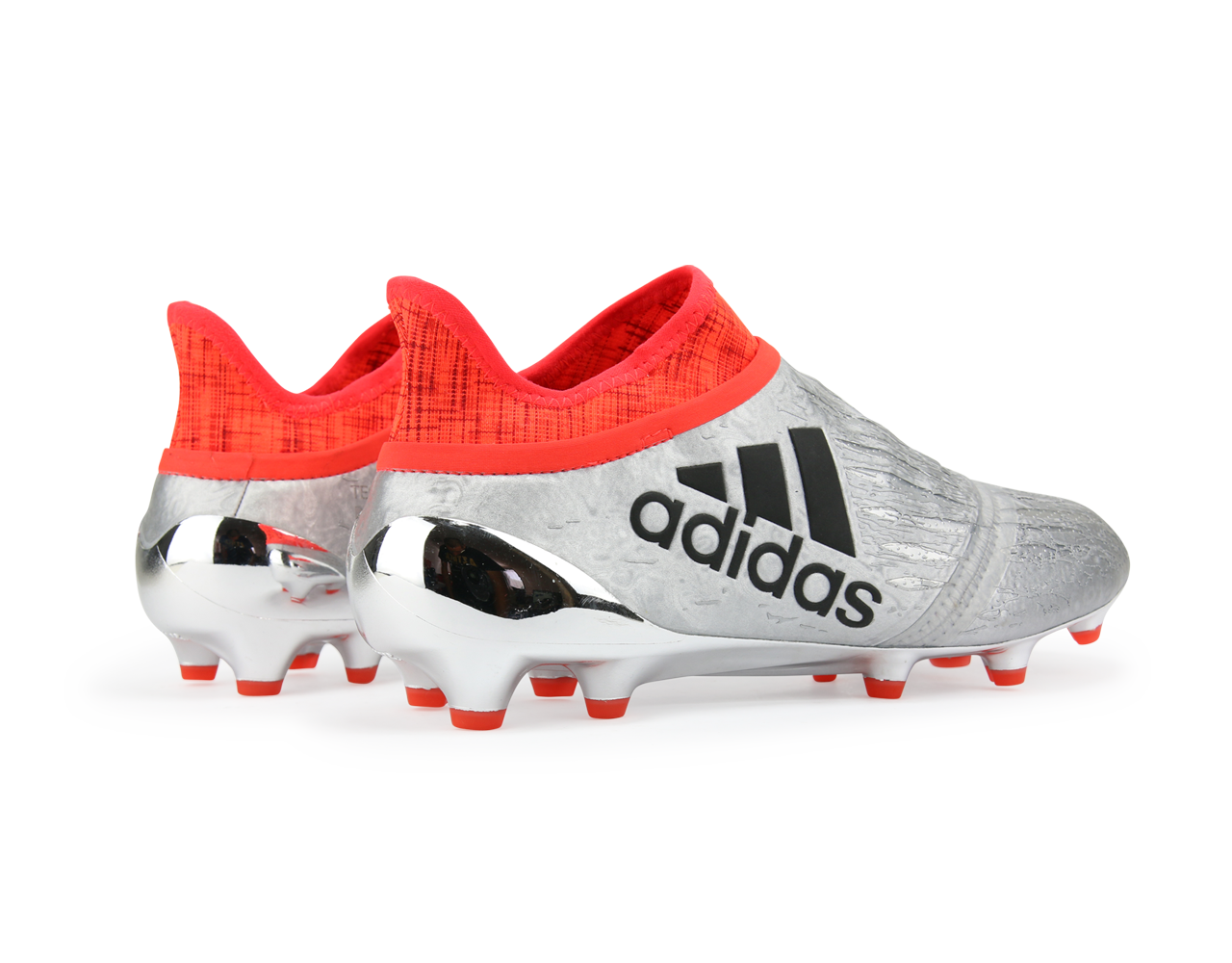 adidas Men's X 16+ PURECHAOS FG Silver Metalic/Core Black/Solar Red