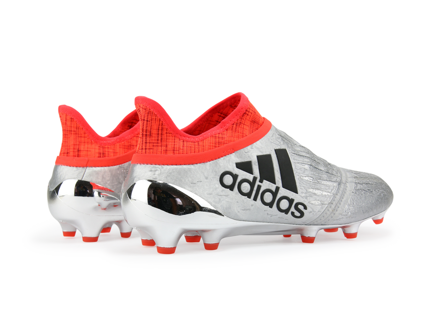 adidas Men's X 16+ PURECHAOS FG Silver Metalic/Core Black/Solar Red