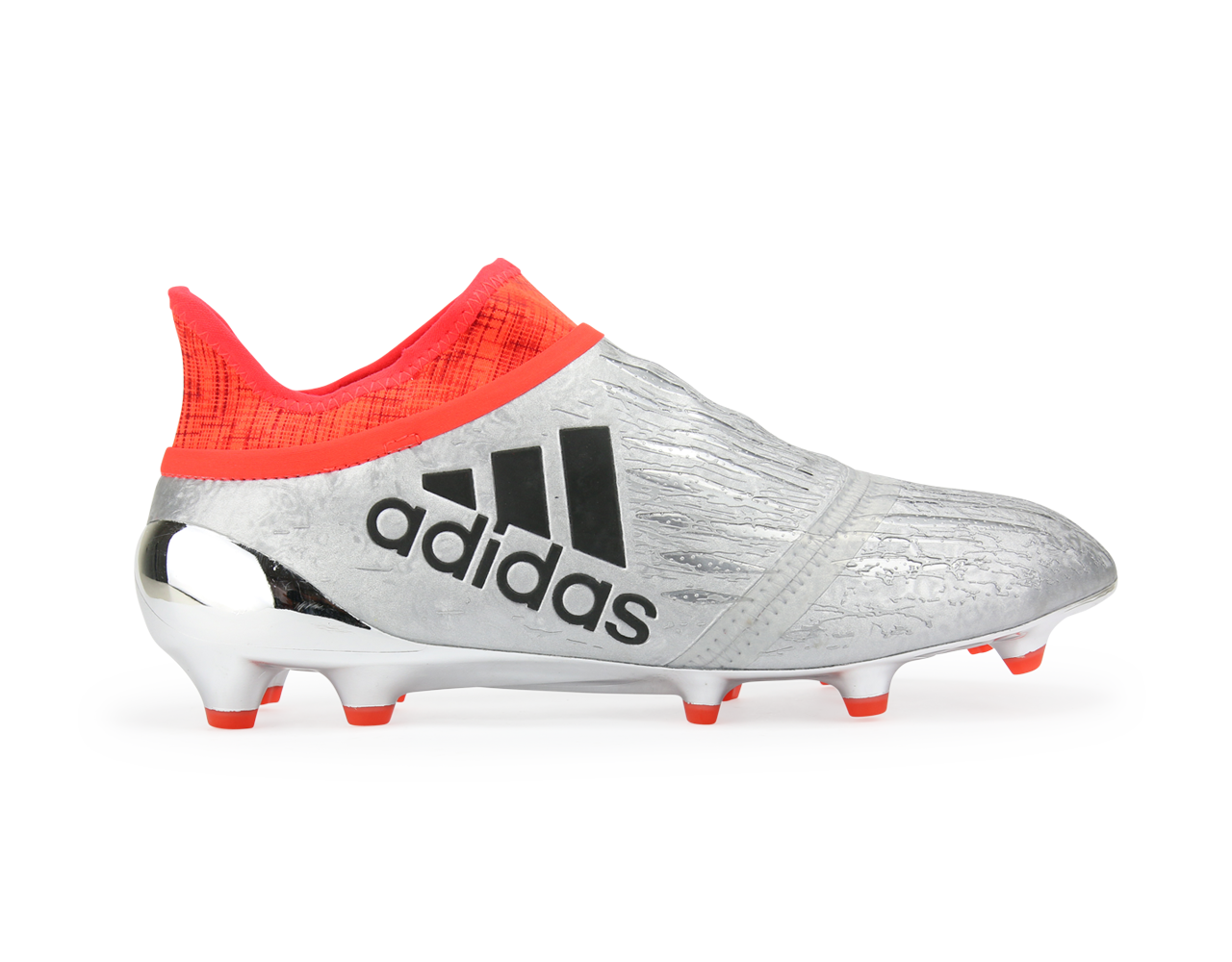 adidas Men's X 16+ PURECHAOS FG Silver Metalic/Core Black/Solar Red