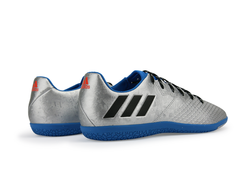 adidas Kids Messi 16.3 Indoor Soccer Shoes Silver Metalic/Core Black