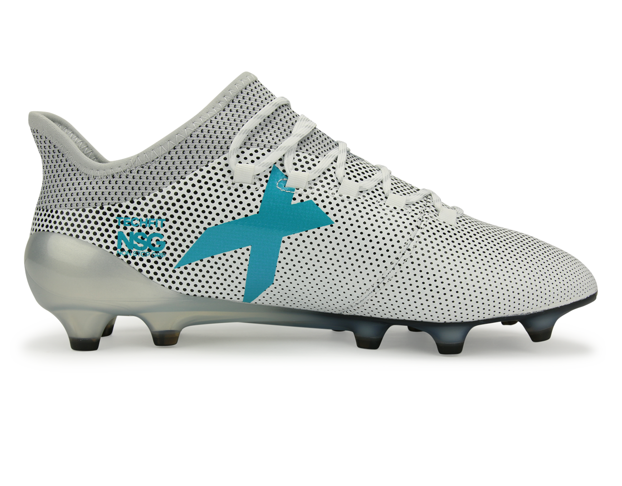 adidas Men's X 17.1 FG White/Energy Blue/Clear Grey