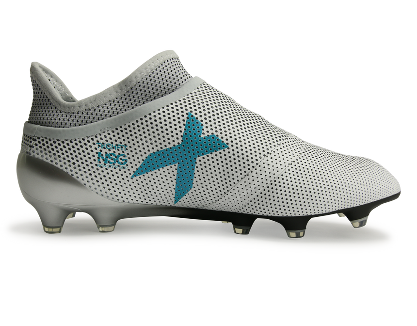 adidas Men's X 17+ Purespeed FG White/Energy Blue/Clear Grey