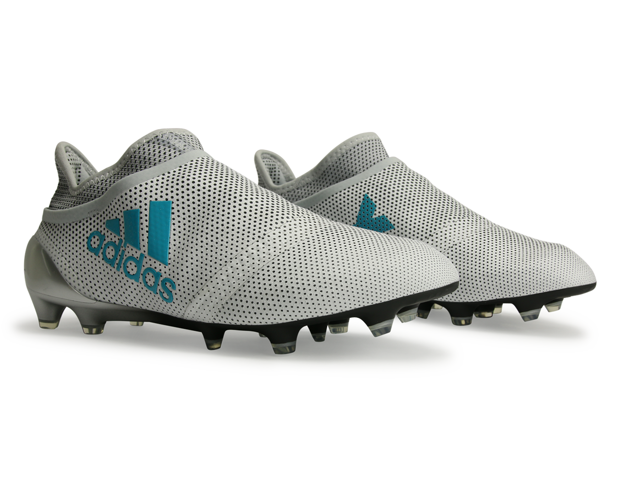 adidas Men's X 17+ Purespeed FG White/Energy Blue/Clear Grey