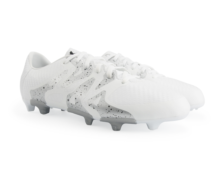 adidas Kids X 15.3 FG/AG White/Core Black/Silver Metallic