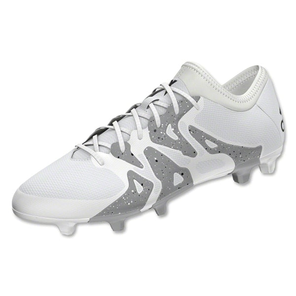 adidas Men's X 15.2 FG/AG White/Core Black/Silver Metallic