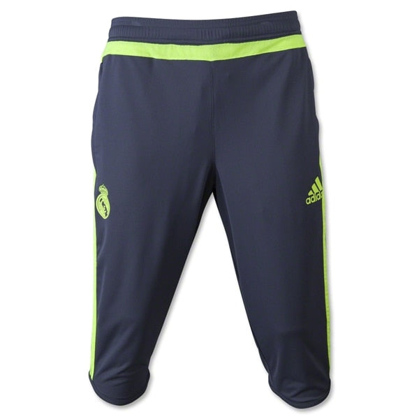 adidas Youth Real Madrid 3/4 Training Pants Deepest Space/Solar Yellow