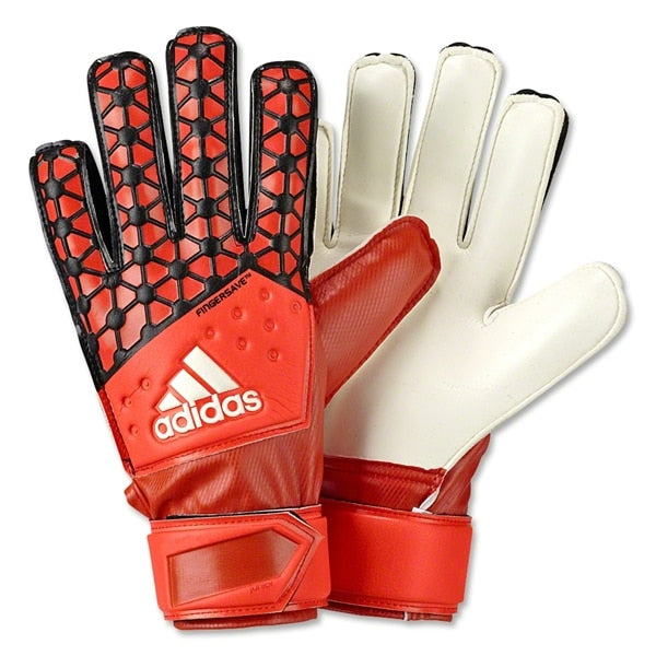 adidas Kids ACE Fingersave Goalkeeper Gloves Solar Red