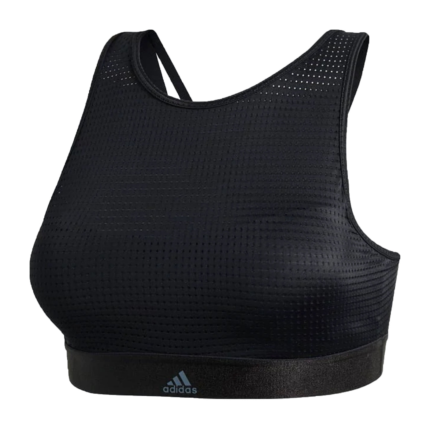 adidas Womens Halter Sports Bra Black Front