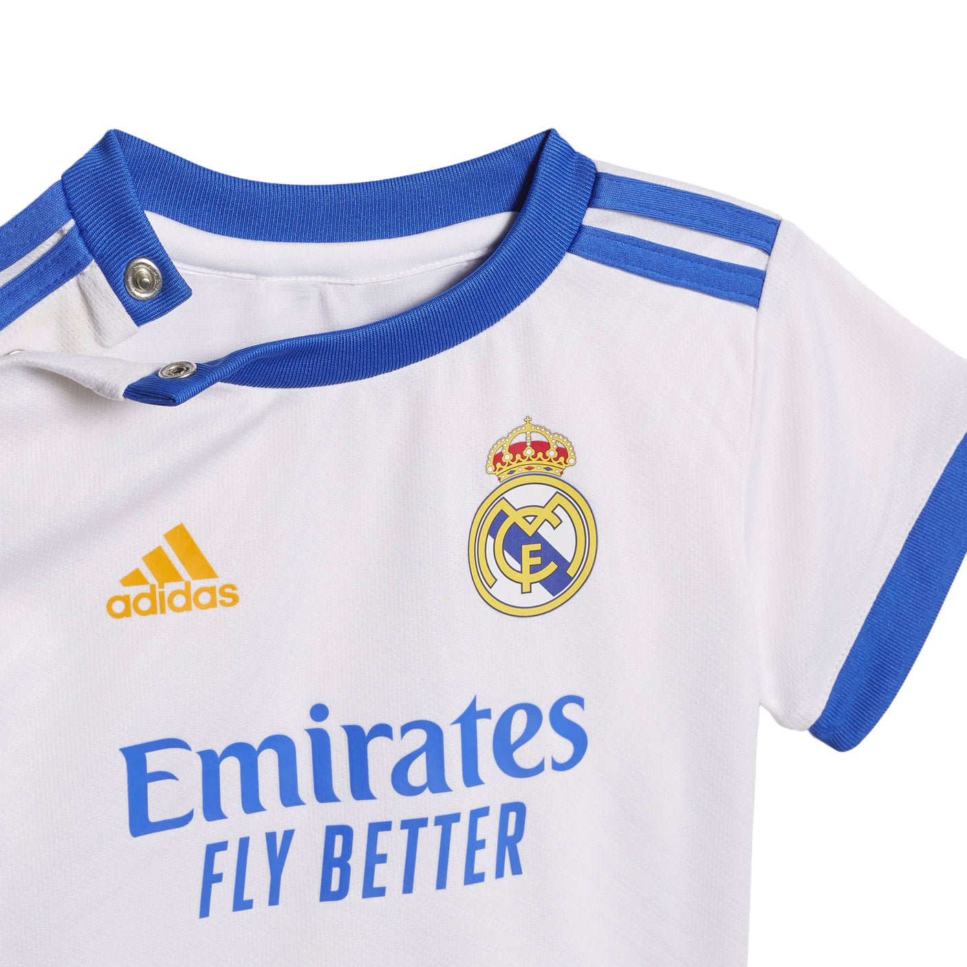 adidas Real Madrid 2021/22 Home Baby Kit White/Blue Button