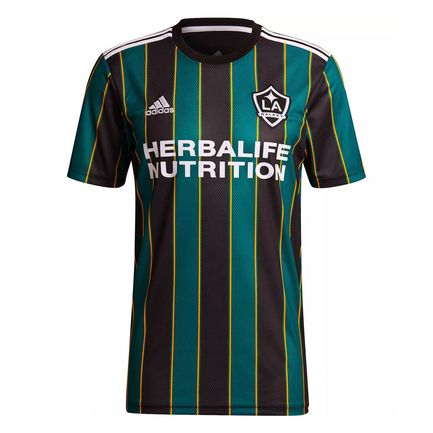 adidas Kids LA Galaxy 2021/22 Away Jersey Black/Tech Green Front