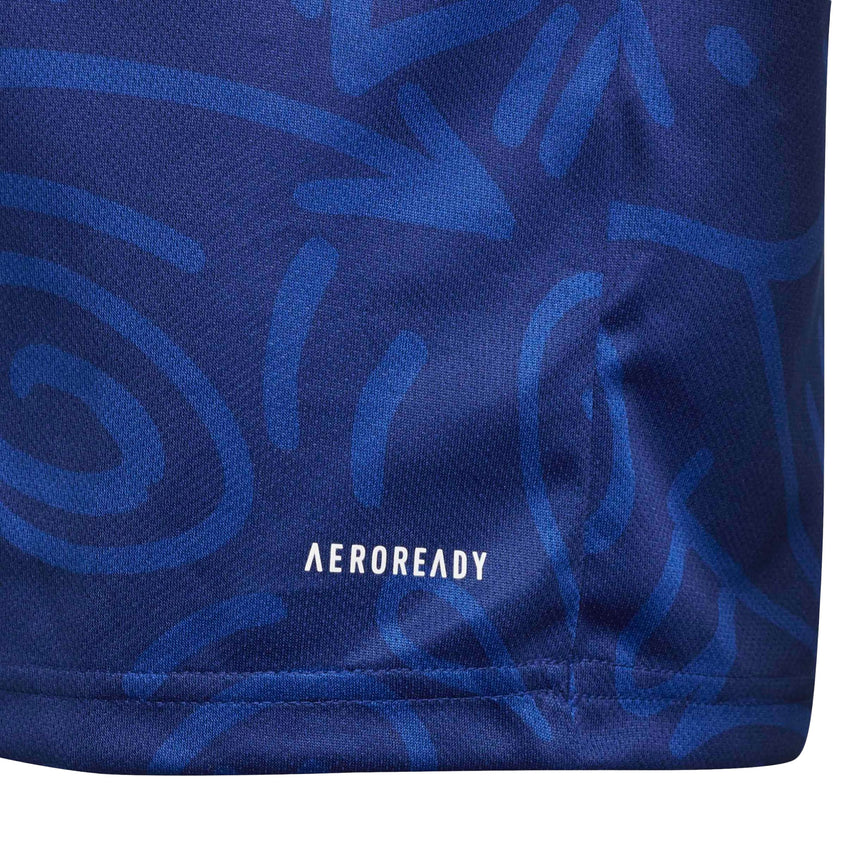 adidas Kids Real Madrid 2021/22 Away Jersey Blue/Orange Aeroready