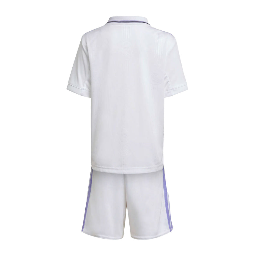 adidas Kids Real Madrid 2022/23 Home MiniKit White Whole Back