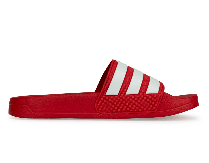 adidas Men's Adilette 3-Stripe Shower Slides Red/White Side