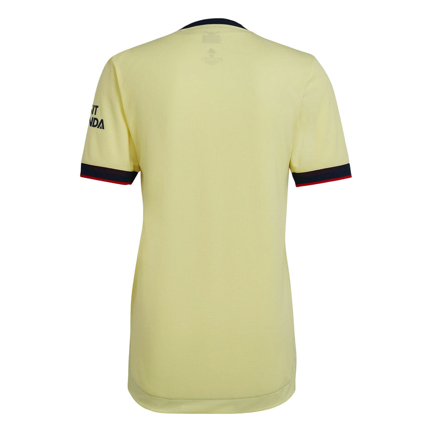 adidas Men's Arsenal 2021/22 Away Jersey Pearl Citrine Back