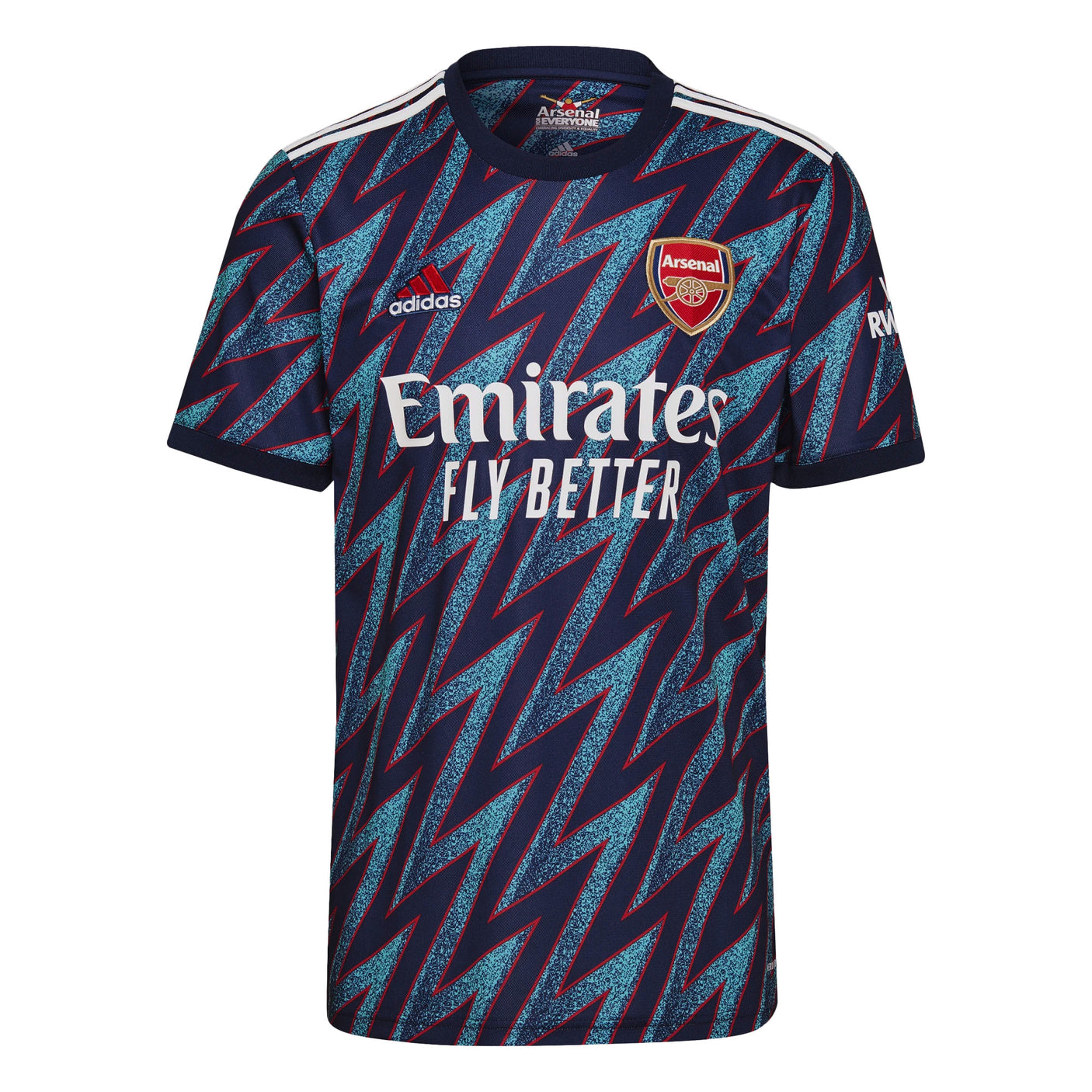 adidas Men's Arsenal 2021/22 Third Jersey Mystery Blue/White Front
