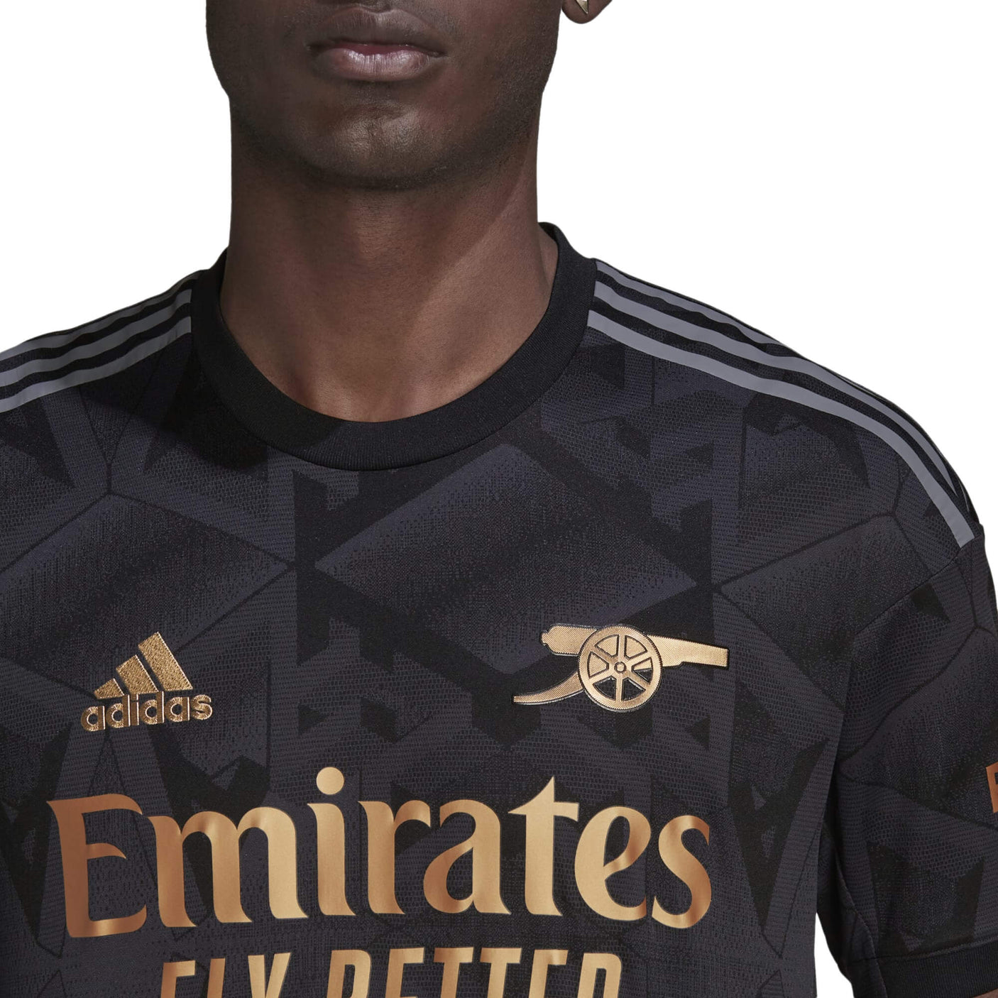 adidas Men's Arsenal 2022/23 Authentic Away Jersey Black Crest