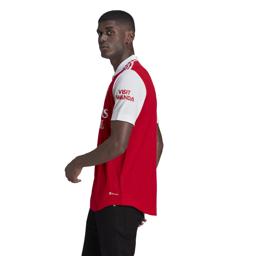 adidas Men's Arsenal 2022/23 Authentic Home Jersey Scarlet/White Side