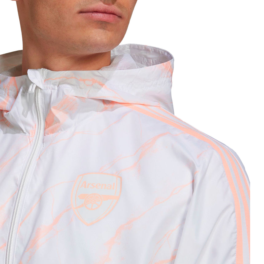 adidas Men's Arsenal Windbreaker White Detail