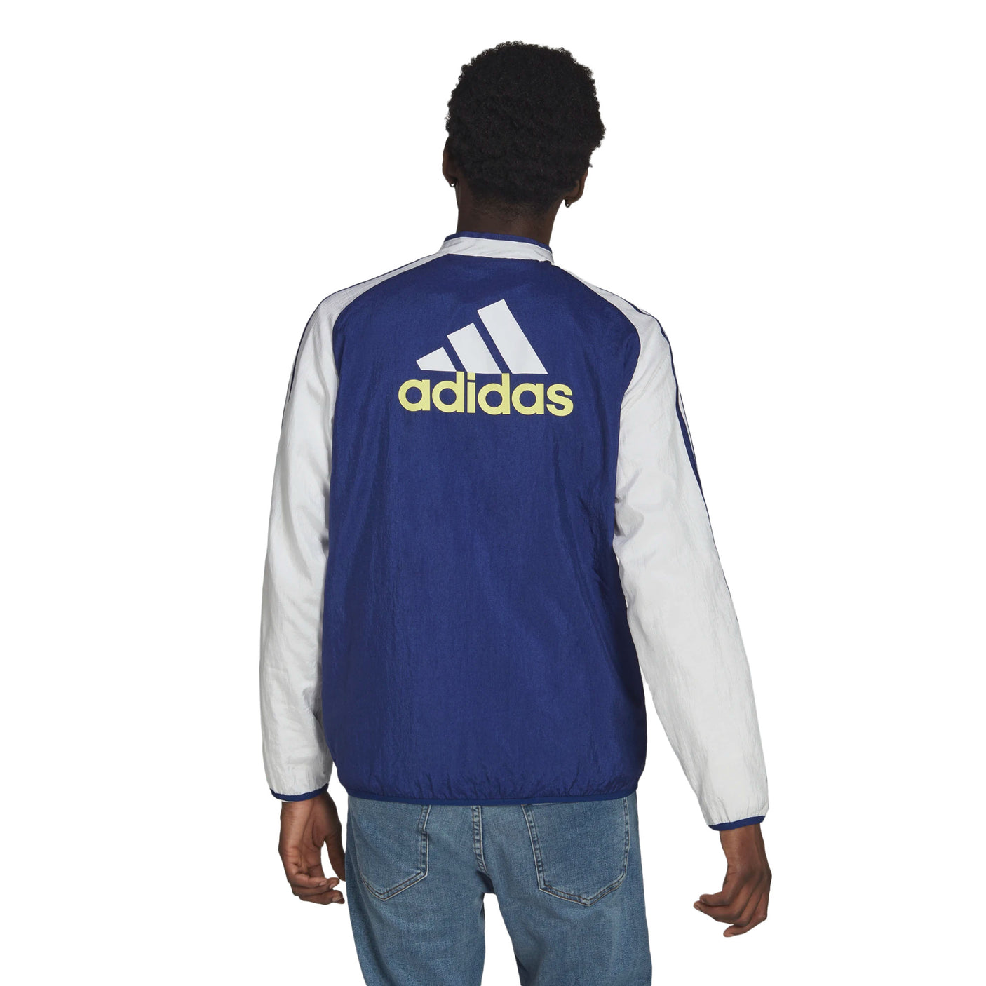 adidas Men's Juventus 2021/22 Icon Jacket Blue/White Back
