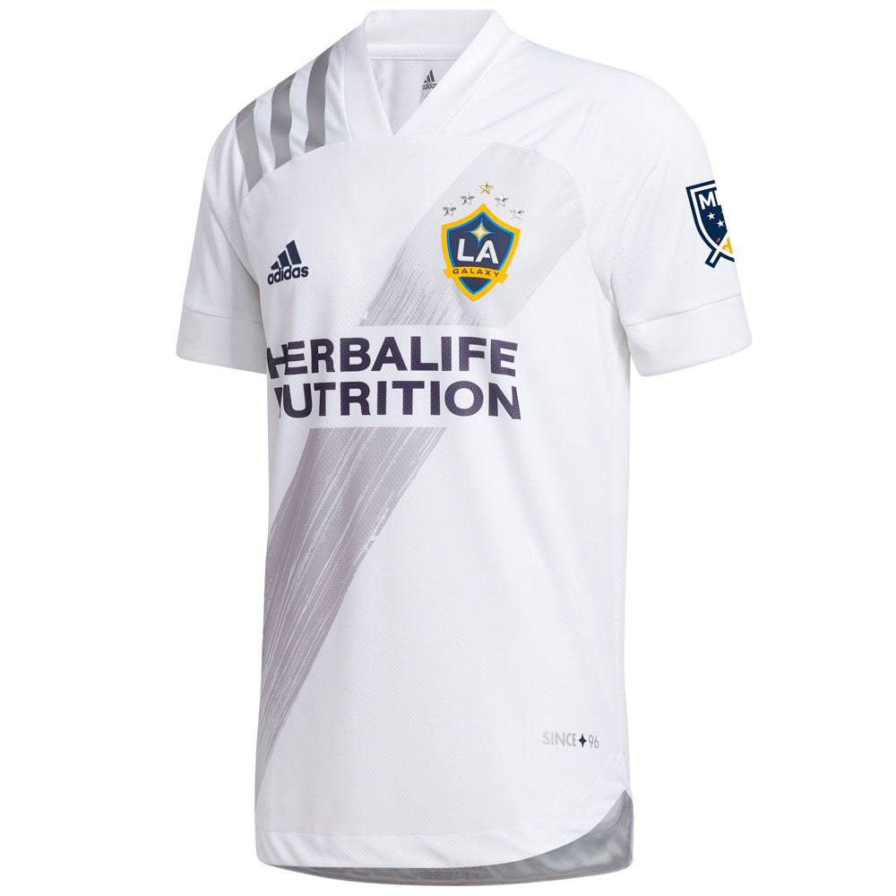 adidas Men's LA Galaxy 2020 Authentic Home Jersey White/Grey