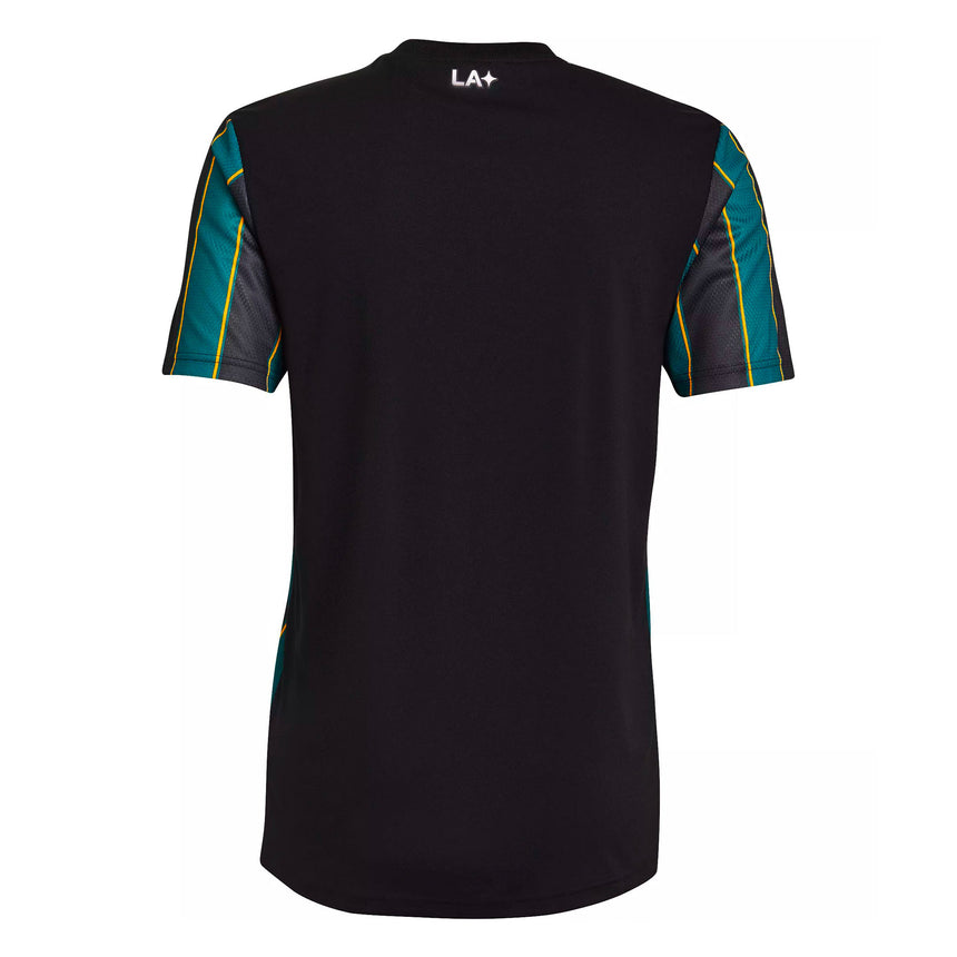 adidas Men's LA Galaxy 2021/22 Away Jersey Black/Tech Green Back