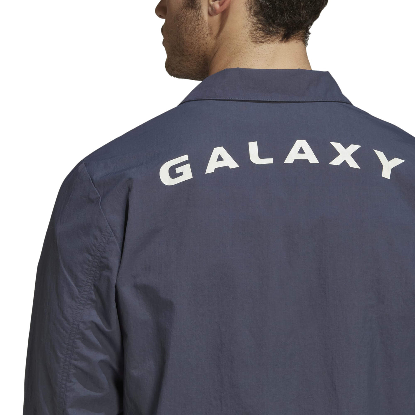 adidas Men's LA Galaxy 2022 Tiro Anthem Jacket Shawdow Navy/White Detail