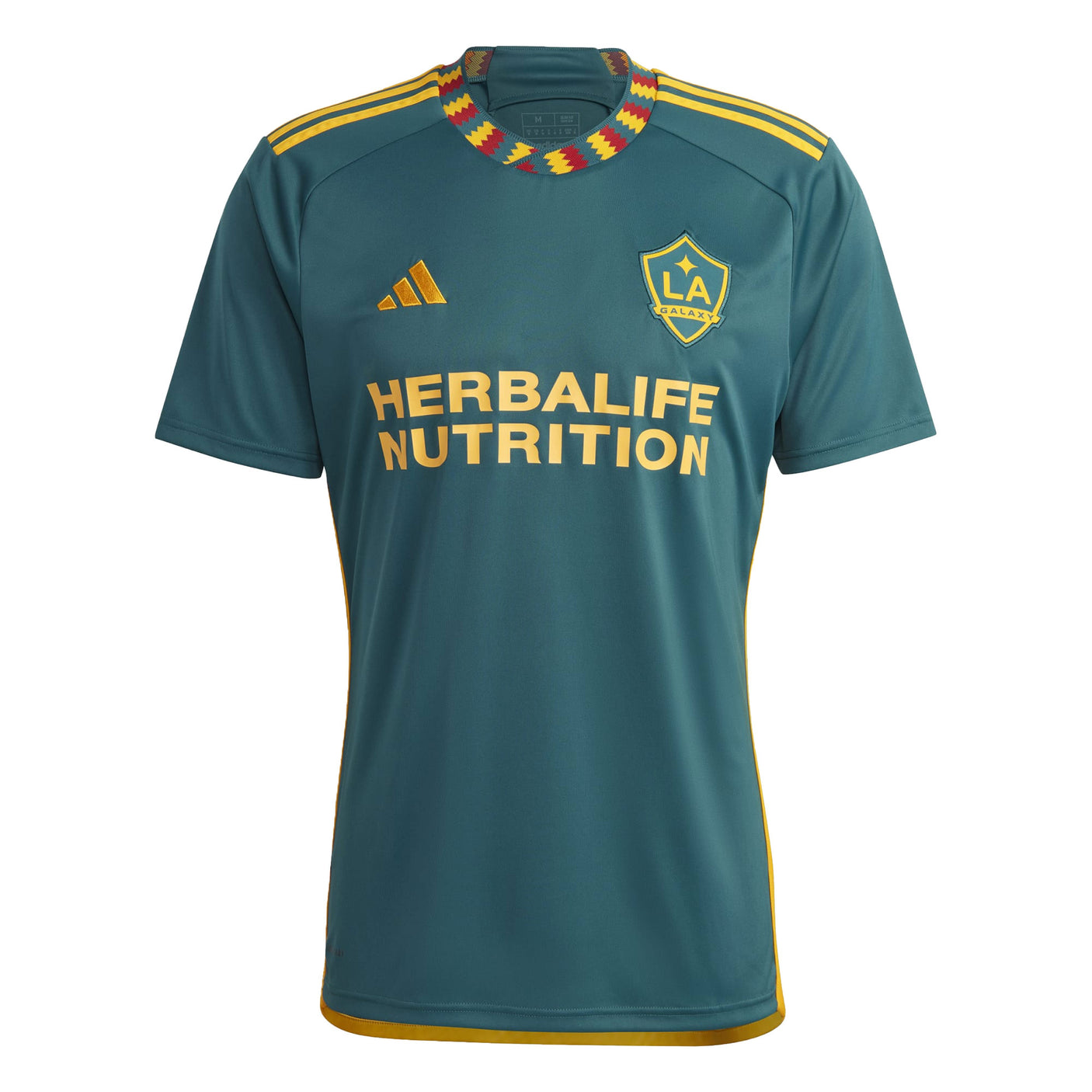 adidas Men's LA Galaxy 2023/24 Away Jersey Green/Gold Front