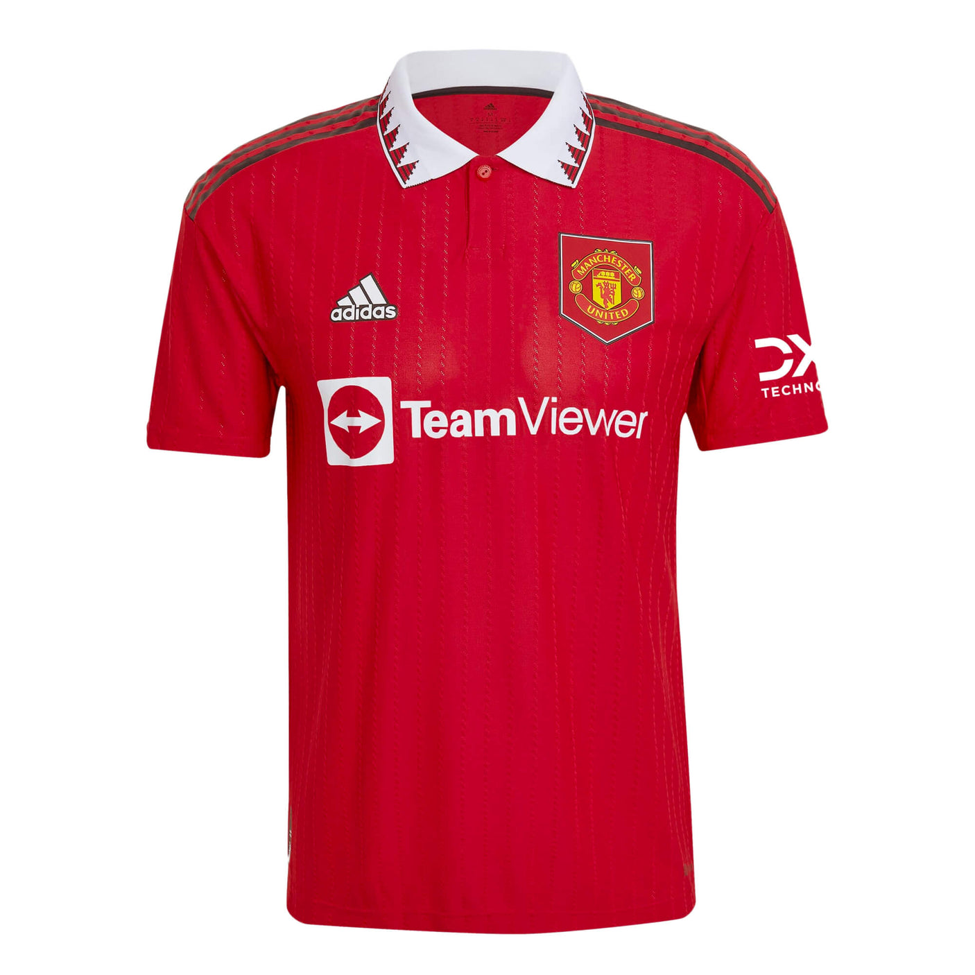 adidas Men's Manchester United 2022/23 Authentic Home Jersey Real Red/White Front