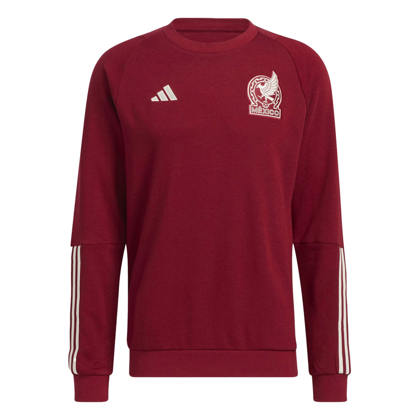 adidas Men's Mexico Tiro 23 Crew Sweatshirt Burgundy Front
