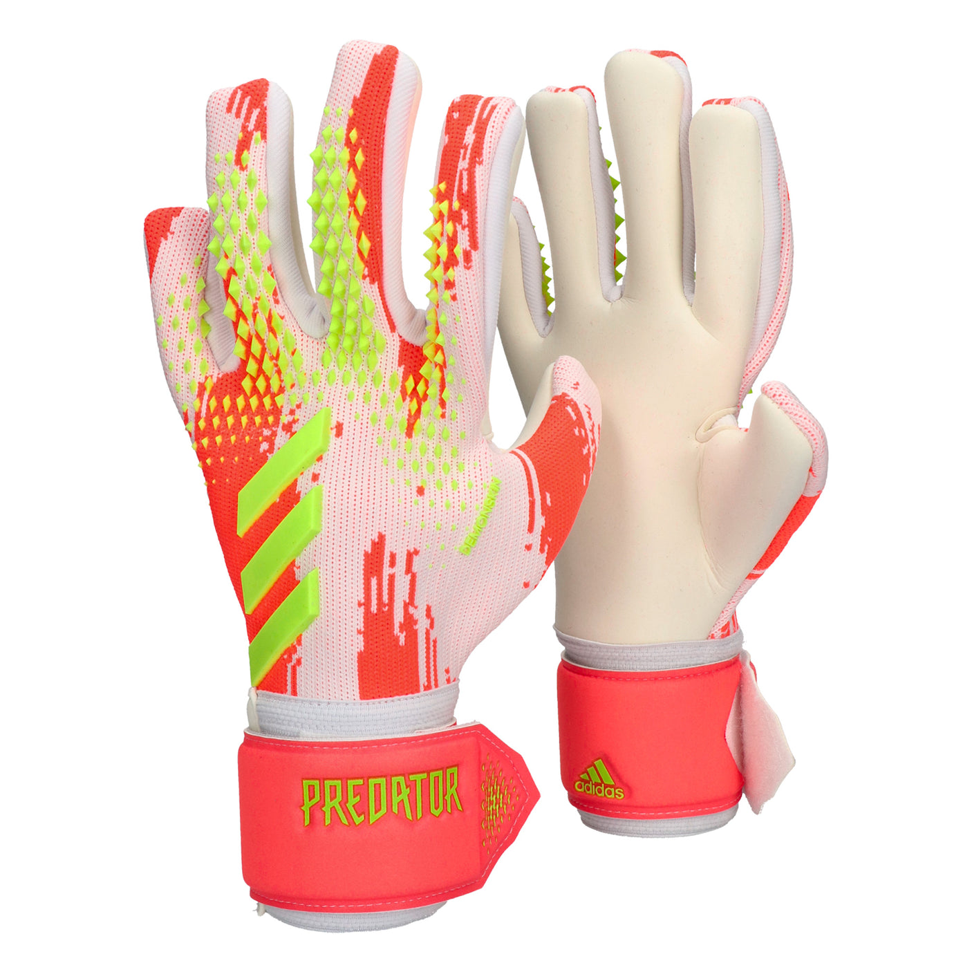 adidas Men's Predator 20 League Goalkeeper Gloves White/Orange Pair