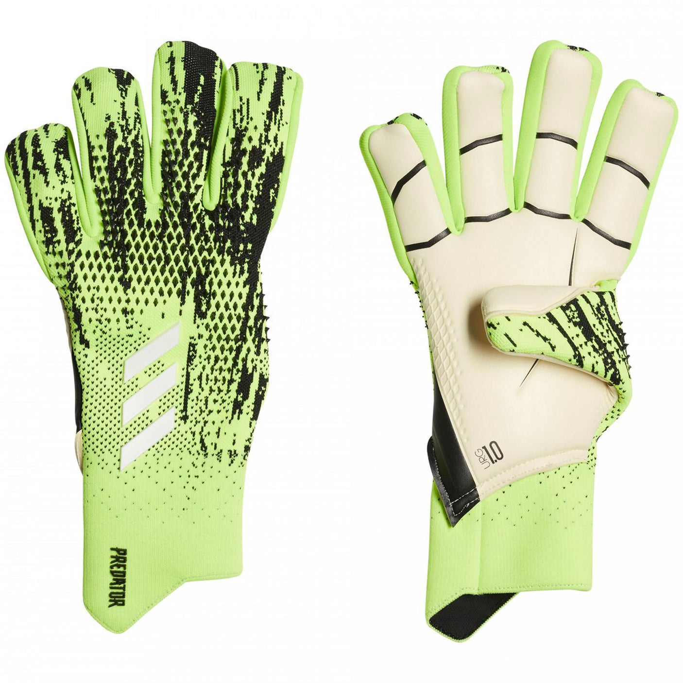 adidas Men's Predator 20 Pro Fingersave PC GoalKeeper Gloves Green/Black Main