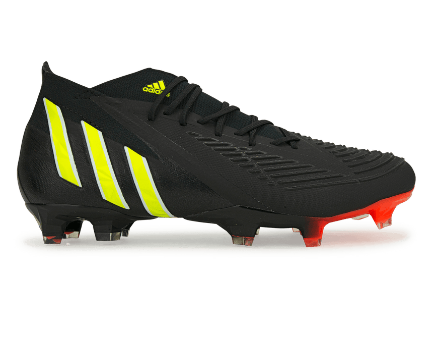 adidas Men's Predator Edge.1 FG Black/Sollar Yellow/White Front