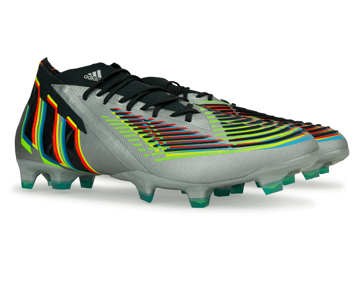 adidas Men's Predator Edge.1 FG Silver Metallic/ Solar Green Together