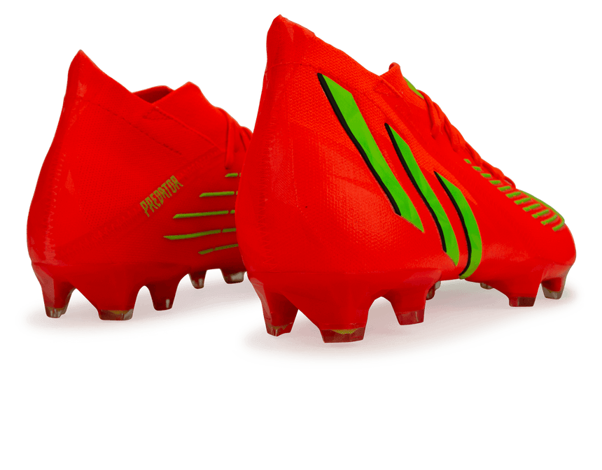 adidas Men's Predator Edge.1 FG Solar Red/Solar Green Rear