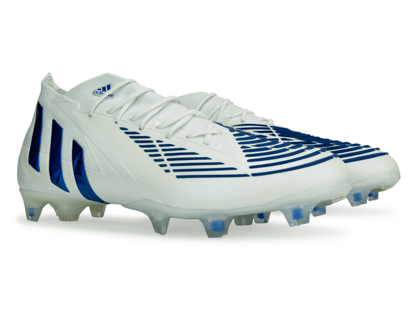 adidas Men's Predator Edge.1 FG White/Hi-Res Blue Sole